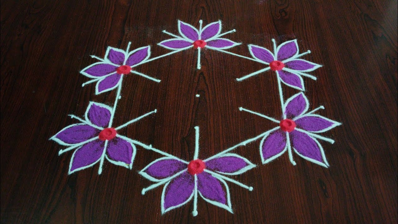 Friday special rangoli (7×4) dot's....