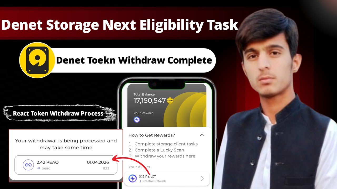 Denet Storage Next Eligibility Task | Denet New Task | Denet Storage Token Withdraw Complete