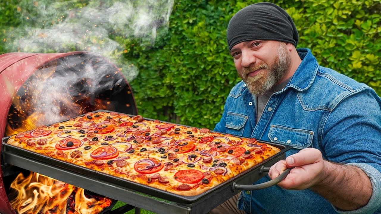 ¡Hicimos una Pizza Casera en un Horno de Barril! 🔥🍕
