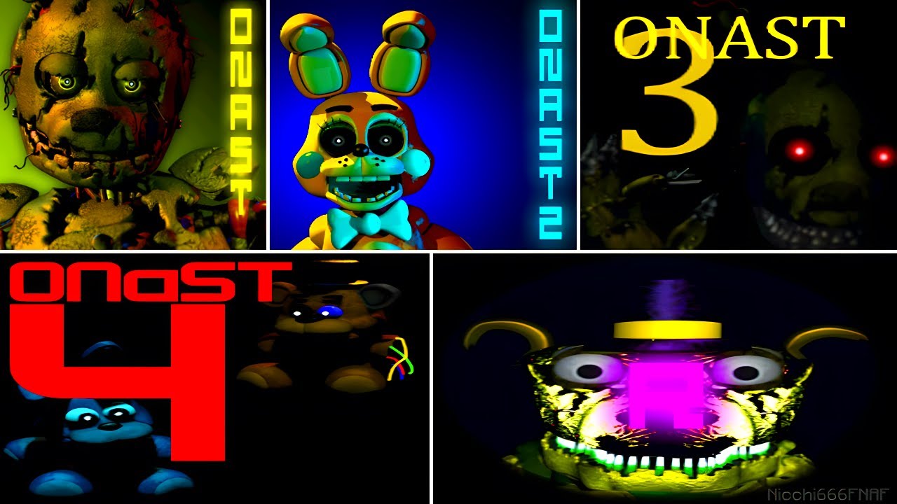 One Night at Springtrap's 1,2,3,4,Rebooted - Full Walkthrough 100% Completion - No Deaths
