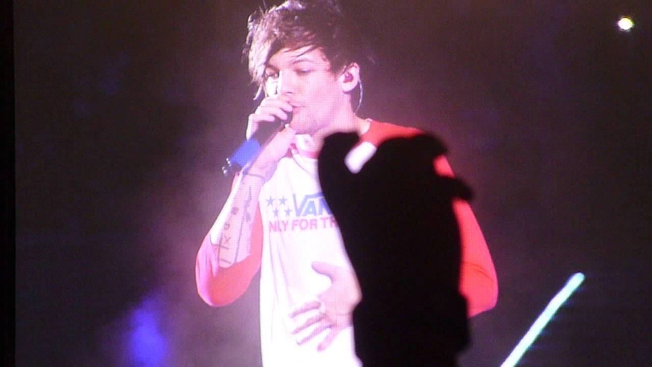 One Direction - Harry running with the rainbow flag + Girl Almighty (Montreal, 09/05/15)