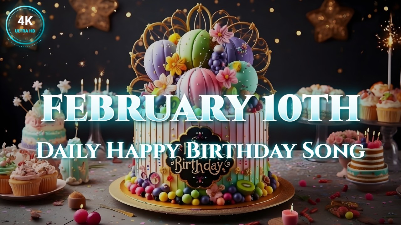 Happy Birthday February 10th 🎸 Acoustic Guitar Birthday Song (4K Edition)