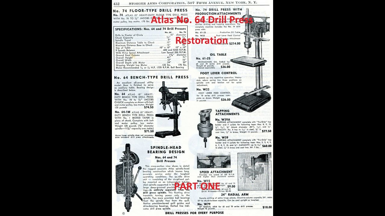 Altas Drill Press Restoration Part 1