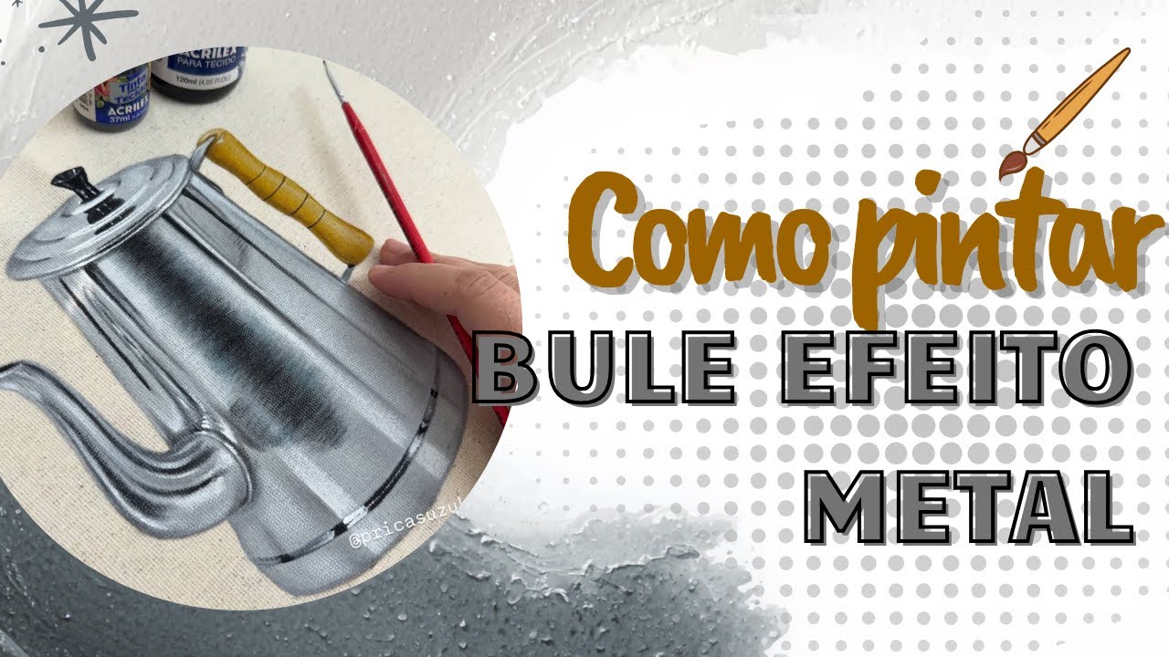 Como Pintar Bule efeito metal