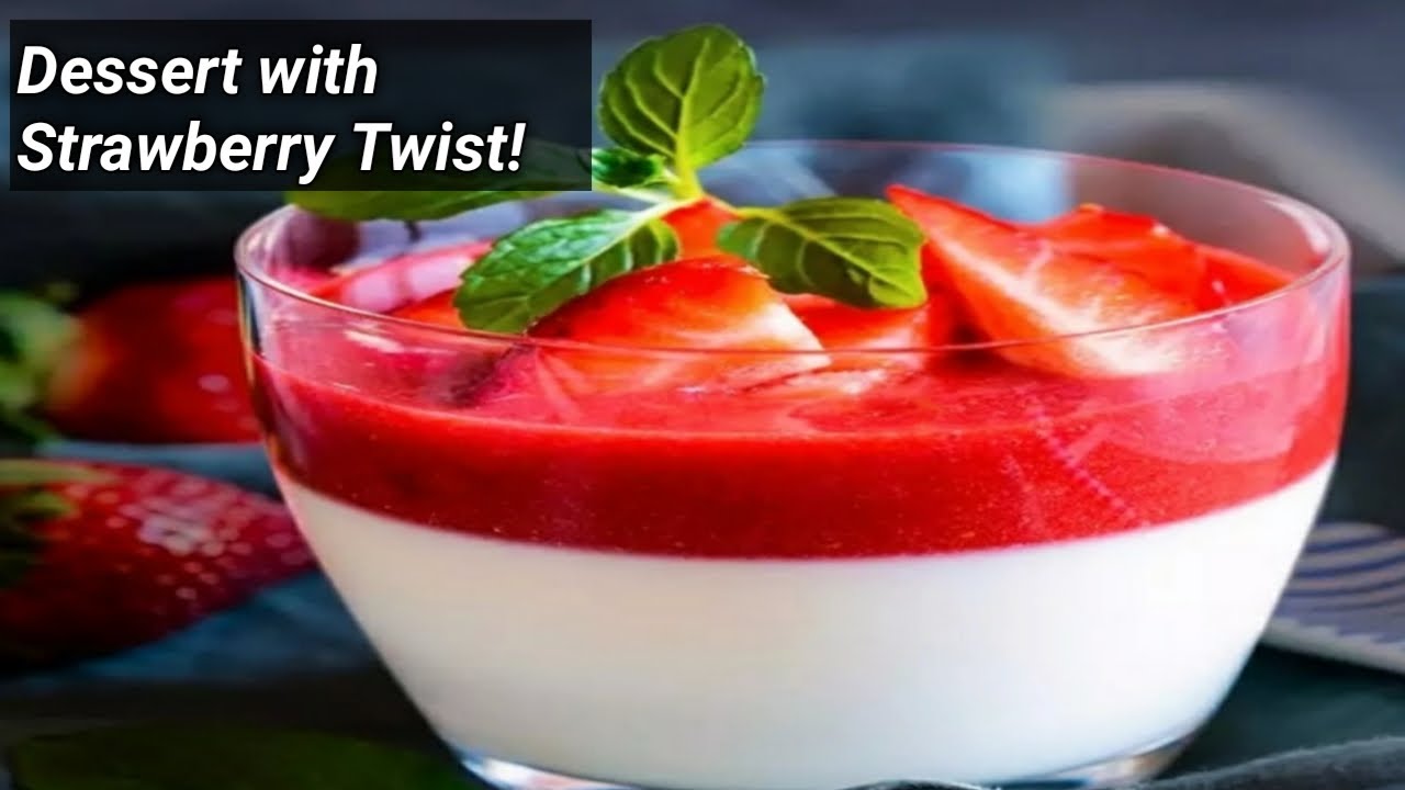 22 Kitchen 🍓 Strawberry Caramel pudding # Vanilla strawberry Dessert recipe #Easy to make.