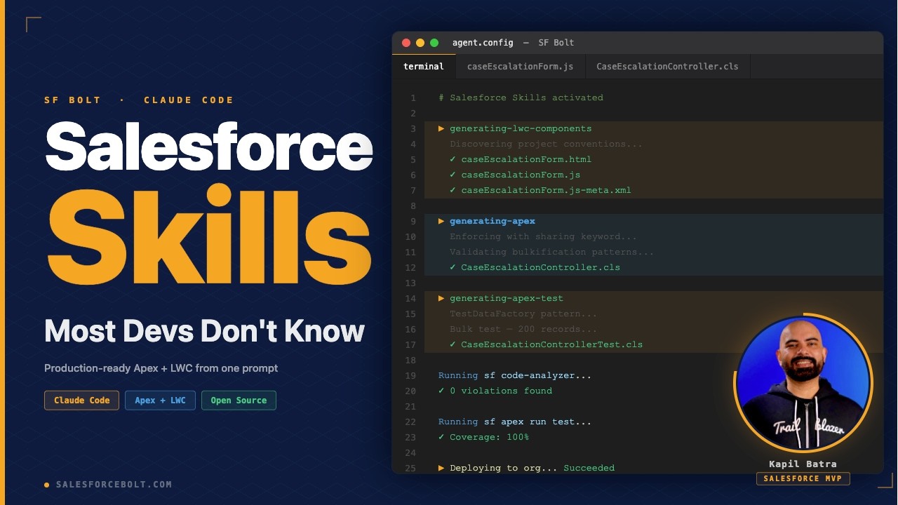 Навыки работы с Salesforce для Claude Code &mdash; готовый к использованию код, написанный с одного зап...