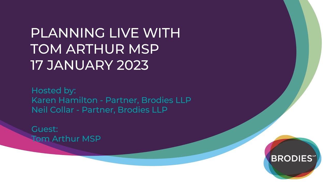 Planning Live with Tom Arthur MSP