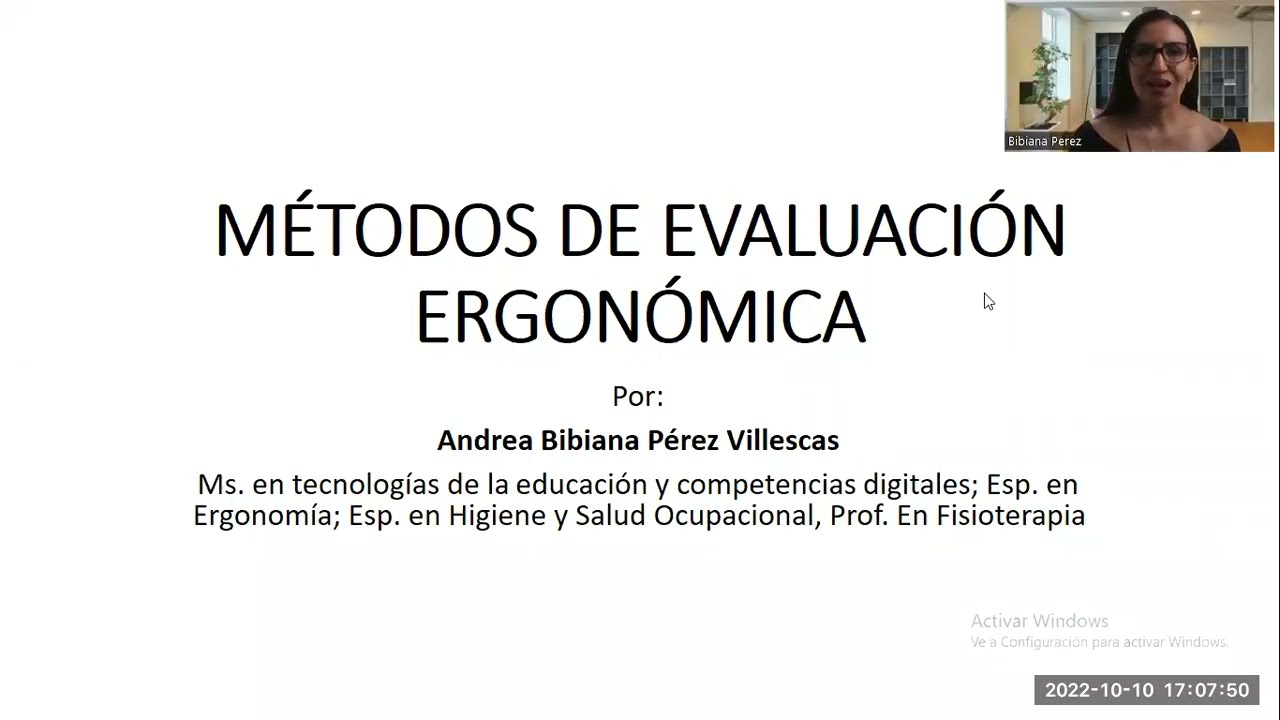 Introducción a métodos de evaluación ergonómica