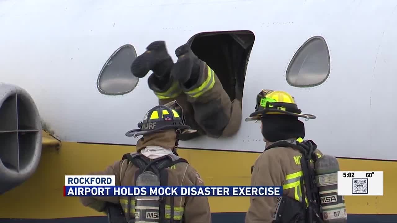 Mock disaster response exercise held at Chicago-Rockford International Airport