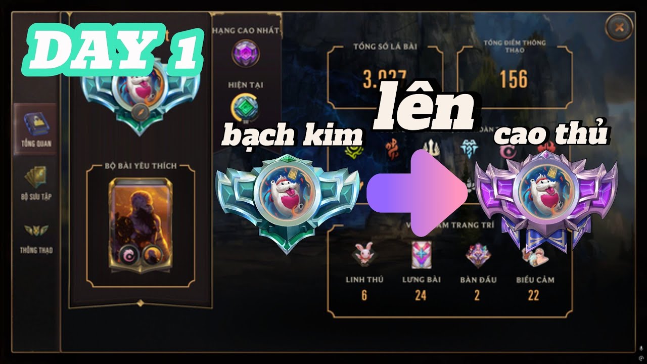 Hành trình từ Bạch Kim lên Cao Thủ Day 1