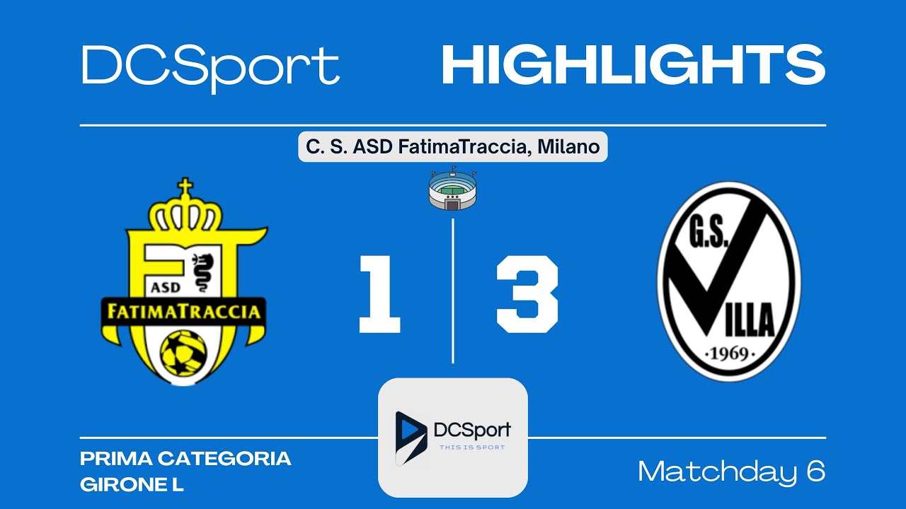 FATIMATRACCIA-VILLA 1-3 | 6 Giornata | 1 Categoria | Girone L | Milano 