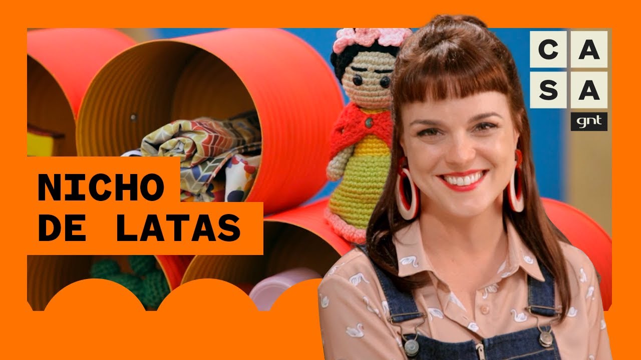 Como fazer NICHOS DE PAREDE reaproveitando latas | Fa&ccedil;a Voc&ecirc; Mesmo | Thalita Carvalho