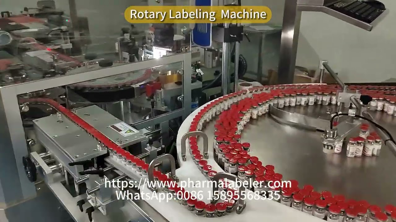 High Speed Vial Labeling Machine,Rotary Labeling Machine For Vials Shanghai Factory