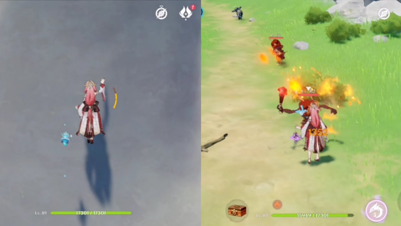 Yae Miko Climbing & Hit Voice