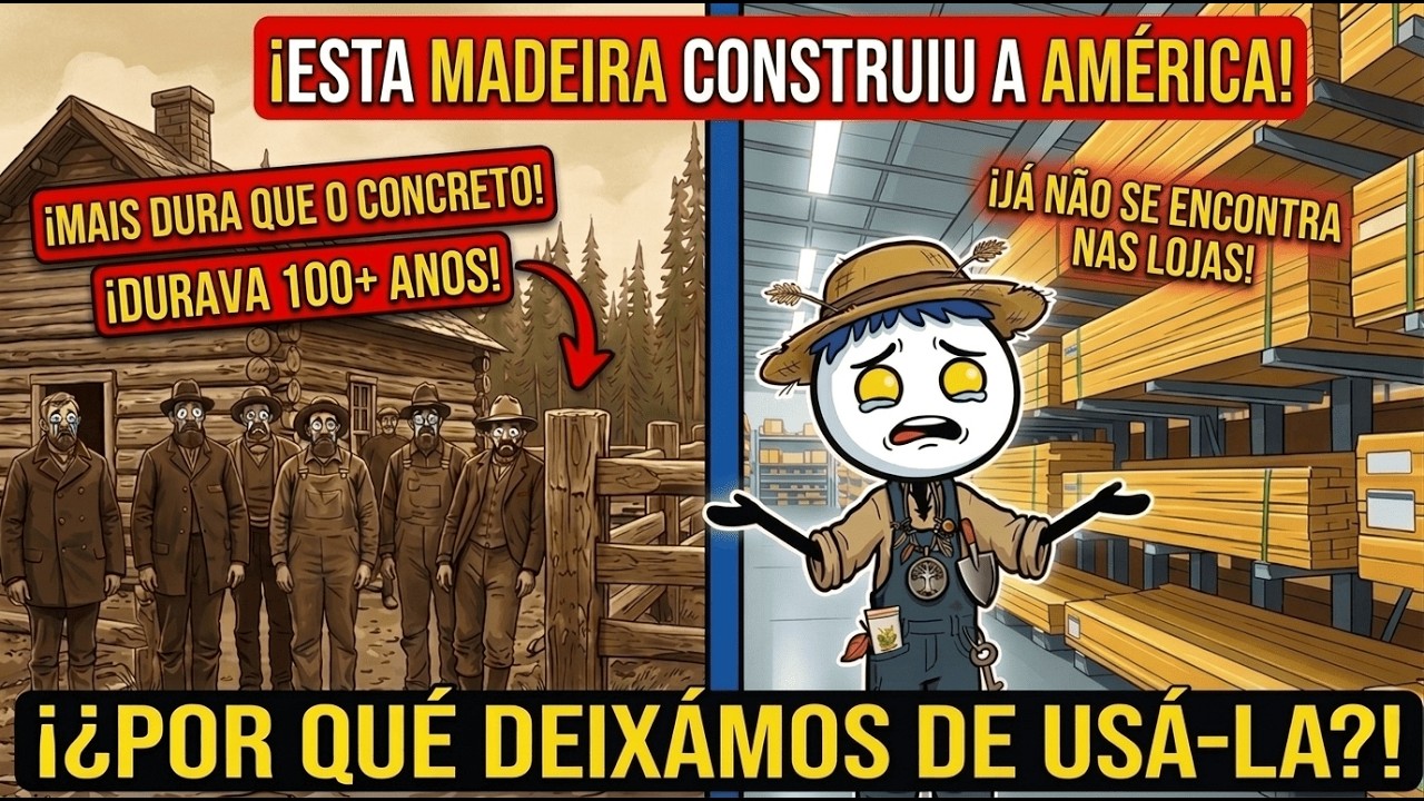 Esta madeira é mais dura que o concreto. Dura 100 anos. Por que pararam de usá-la?