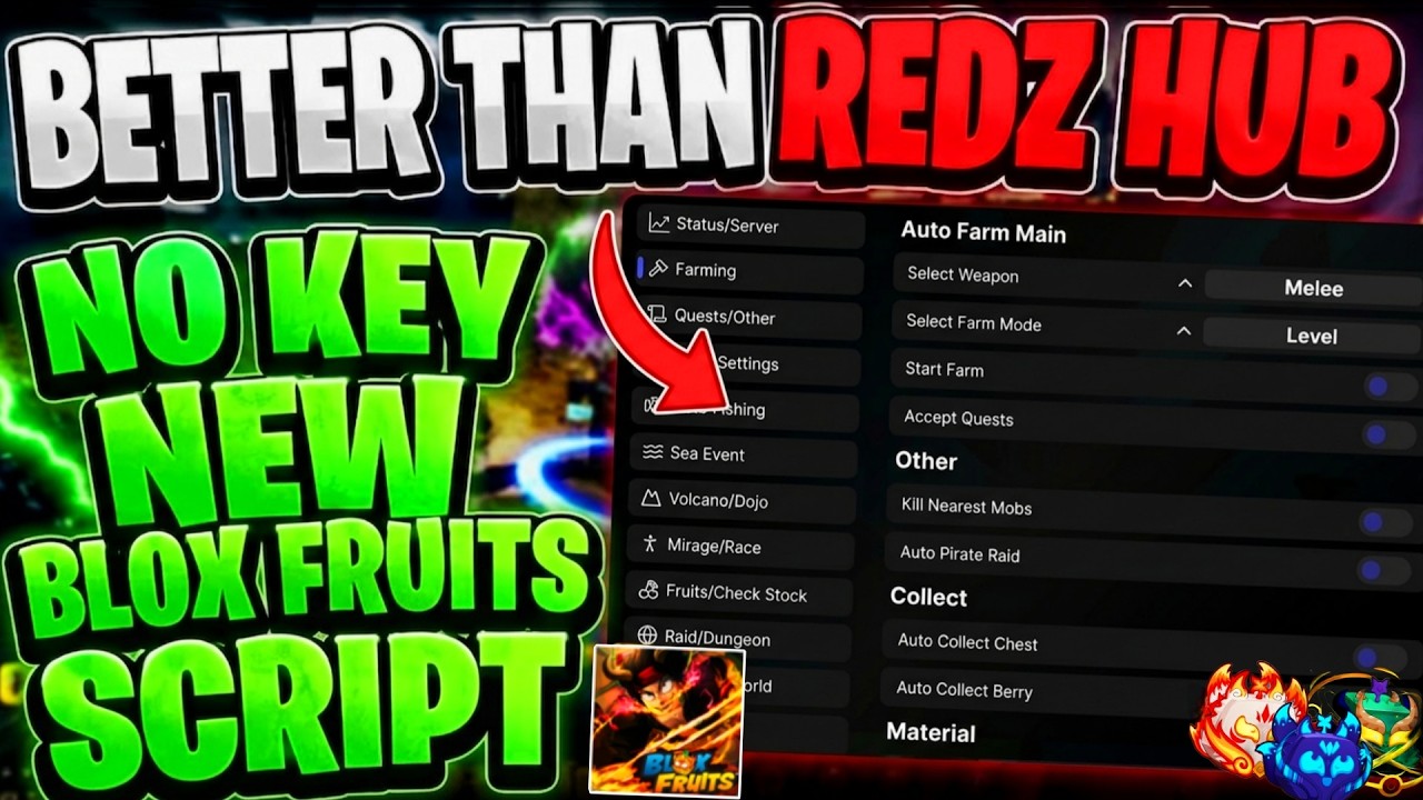 NO KEY NEW BLOX FRUITS SCRIPT BETTER THAN REDZ HUB 🟥 FAST AUTO FARM, SEA EVENTS | Delta Executor