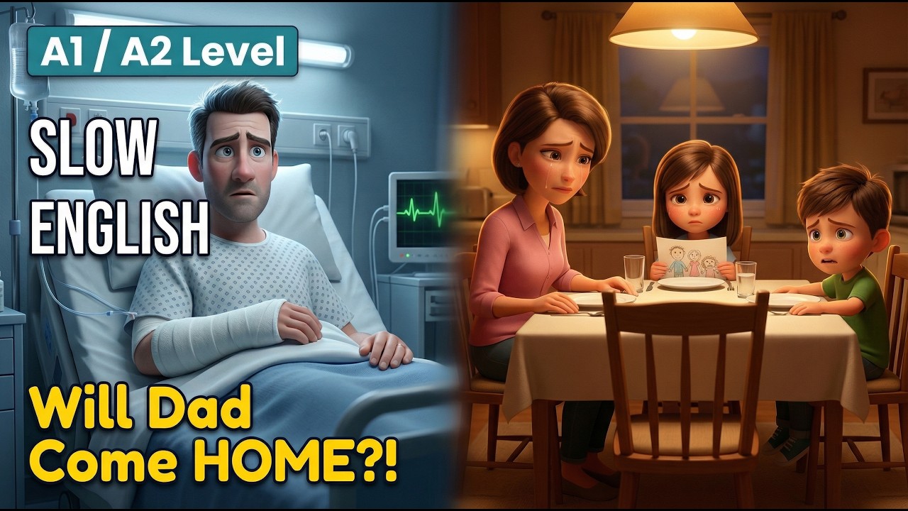 Dad's Night at the Hospital | Learn English through Family Story | A1 Level Ai English Story