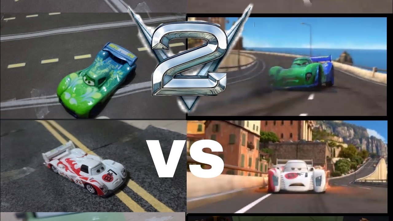 Cars 2 porto Corsa Race Crash,Allinol Blowout scene,WGP Crash,(Stop Motion),(2011),(Disney Pixar)