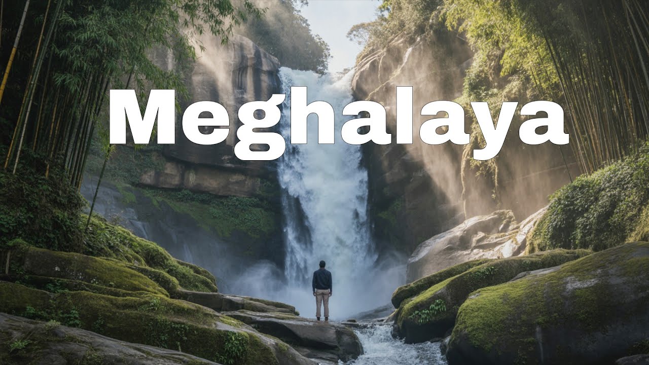 The hidden waterfall of meghalaya 😮📍।। 