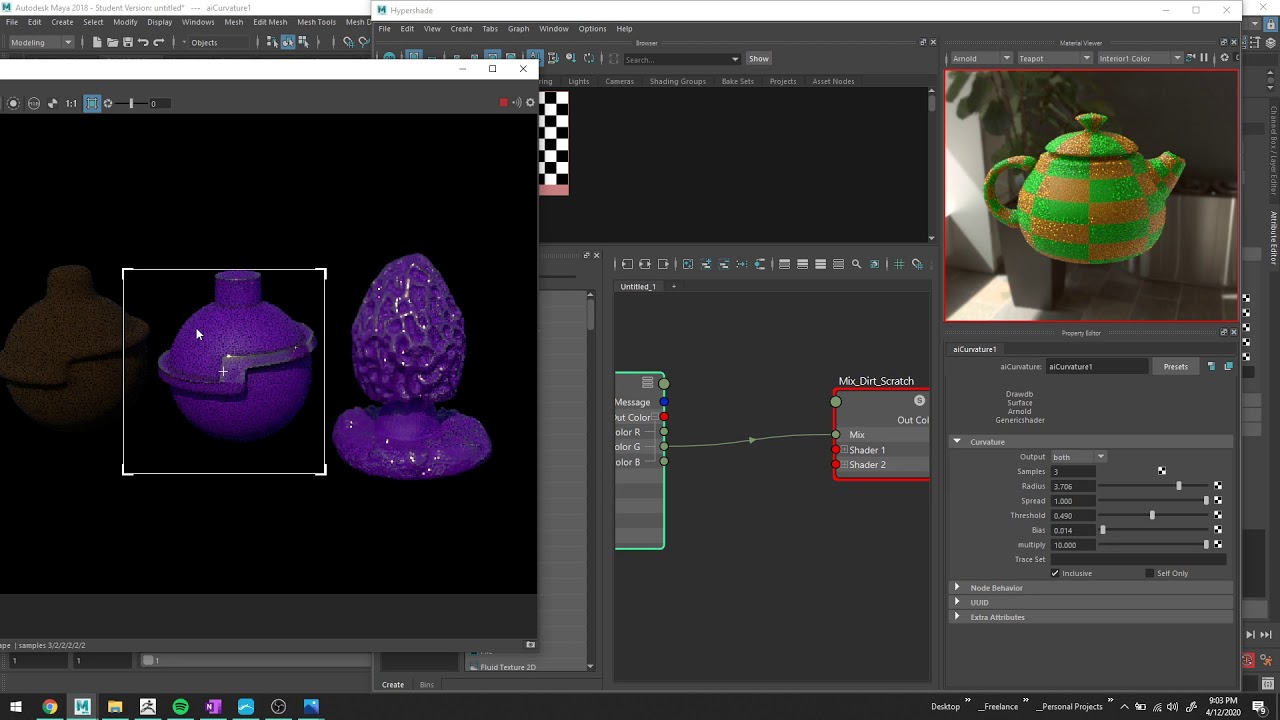 Procedural Texturing 04 aiCurvature Refining