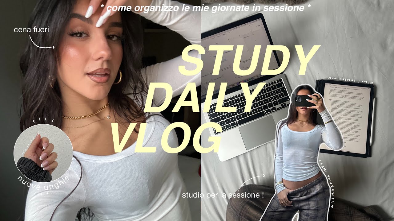 DAILY *productive* VLOG 🍵 studio per la sessione, nuove unghiette, cena fuori & life update !!