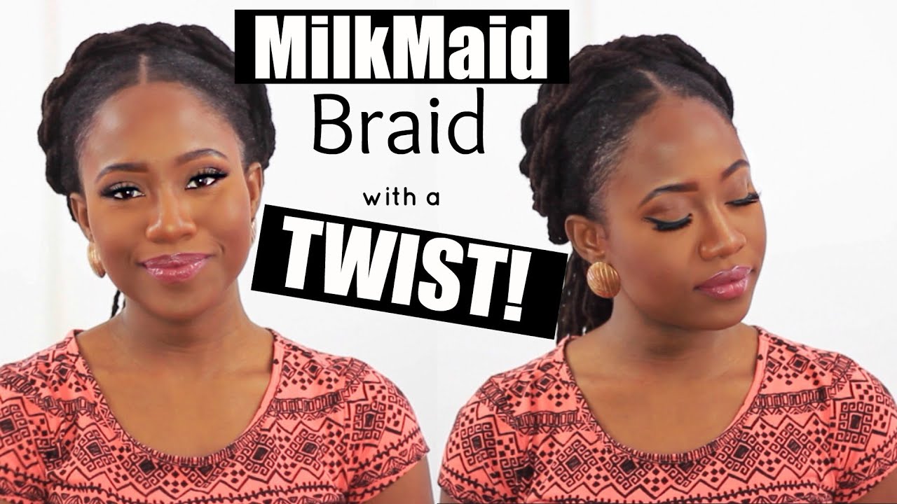 Milkmaid Braid with a TWIST!  [WINTER 2015 Natural Hairstyle] | JASMINE ROSE