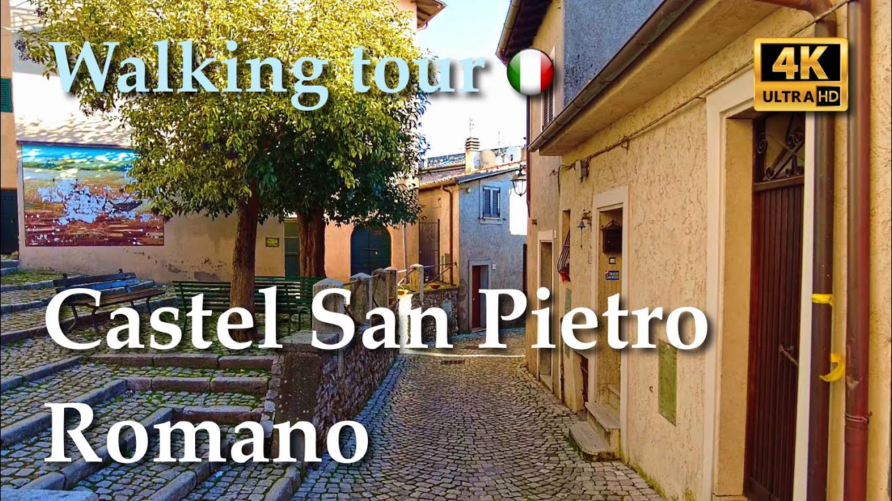 Castel San Pietro Romano (Lazio), Italy【Walking Tour】With Captions - 4K