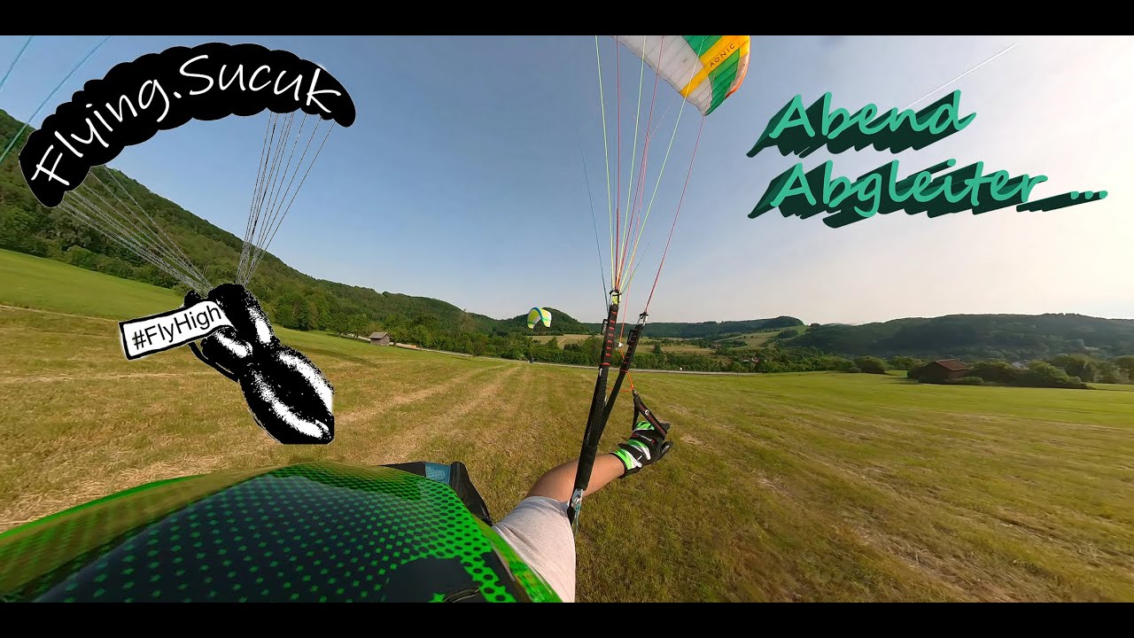 Paragliding / Gleitschirmfliegen &ndash;  Abendflug als Abgleiter