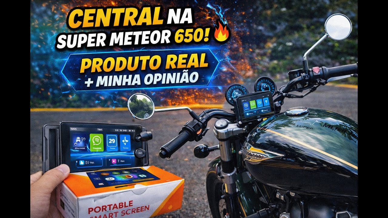 Instalei uma Central Multimídia na Super Meteor 650 (pós-chave da buzina!) 😱 | Passo a Passo