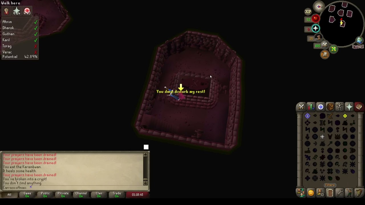 Barrows Run with low level gear - Old School RuneScape