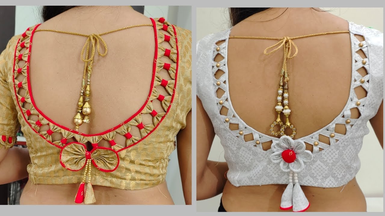 Very popular blouse back neck design || blouse || cutting and stitching back neck blouse design
