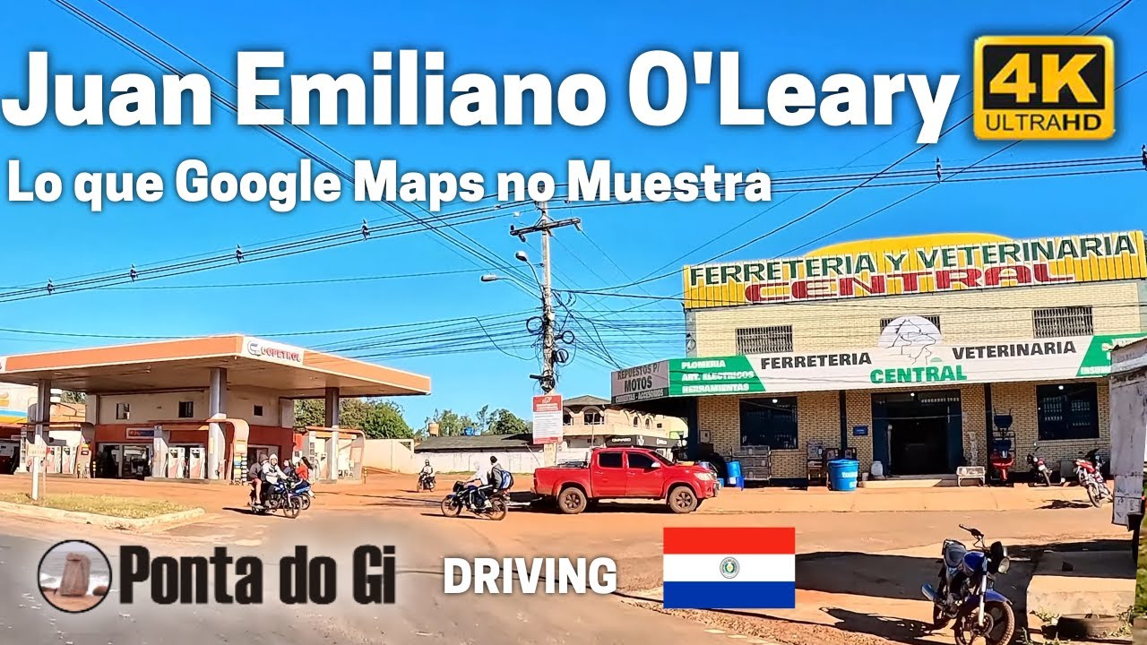 ALTO PARANÁ (Corazón del PARAGUAY) CIUDAD de JUAN EMILIO O”LEARY #driving TOUR 2025 strew view 4k