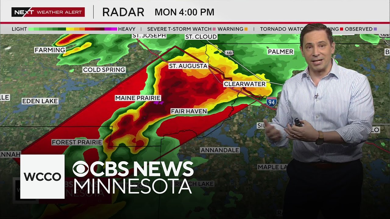 Tornado warnings issued in parts of Minnesota as severe storms roll through