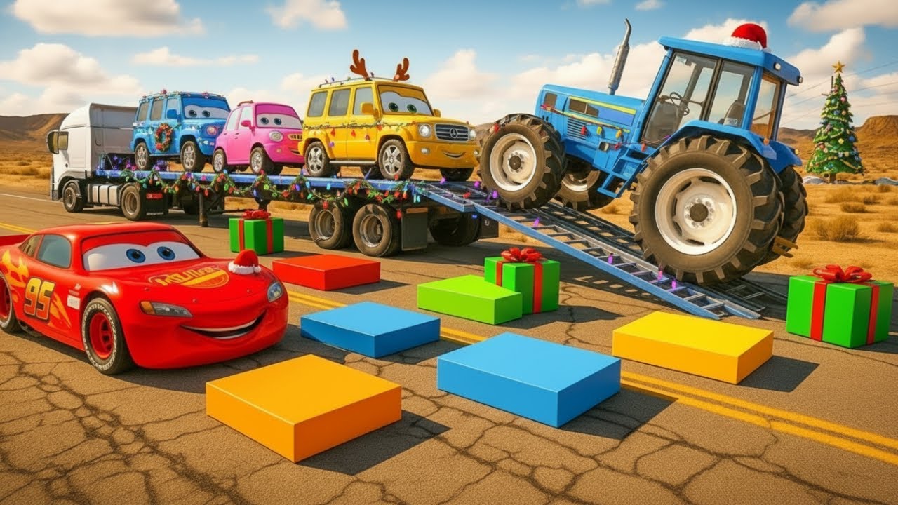 Christmas Coffee Shop Ambience ☕🎄 BeamNG Flatbed Driving + Smooth Jazz (Ultra Cozy)