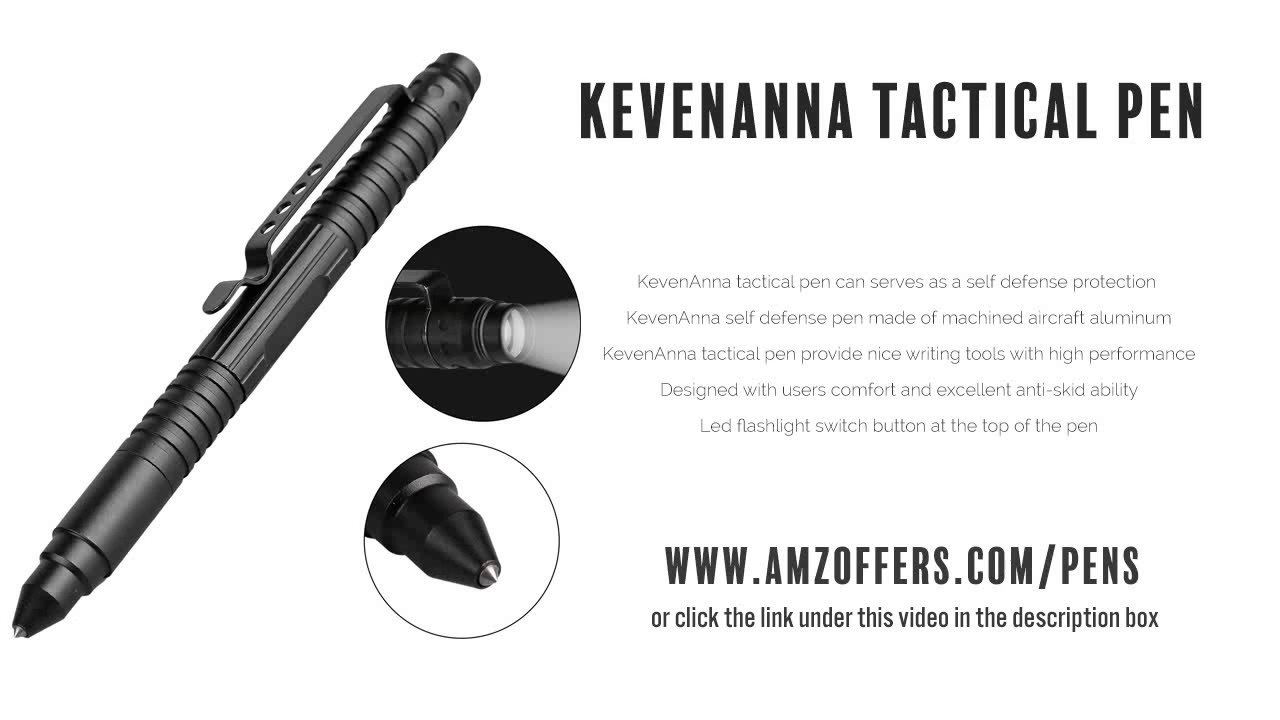 Partstocktm 2-Pack Aircraft Aluminum Defender Tactical Pen Military Or Police Outdoor Survival