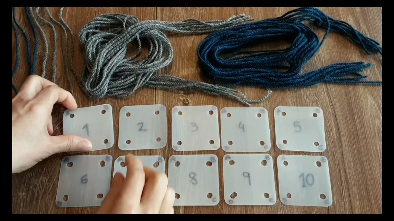 Urdido continuo telar de tarjetas (telar egipcio) - Continuous warping tablet weaving