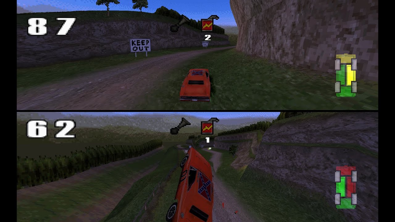 The Dukes of Hazzard: Racing for Home PlayStation 2 player VS races