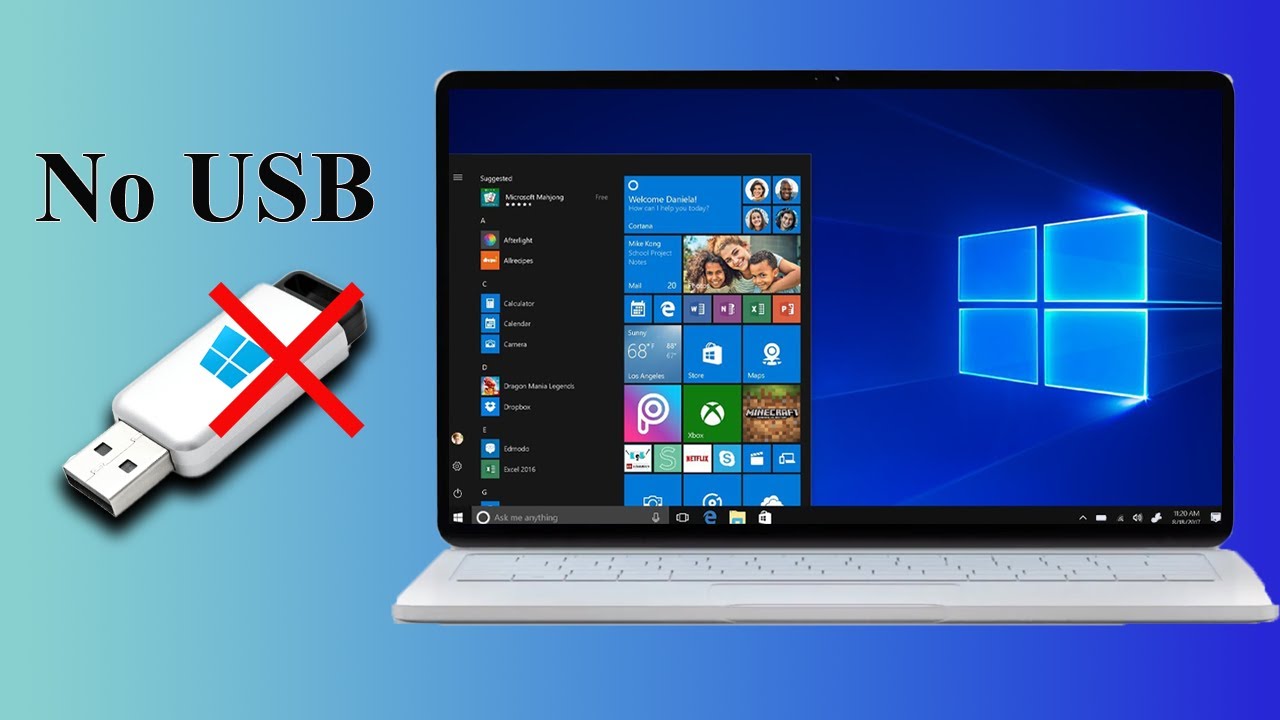 Как установить Windows 10 без CD или USB