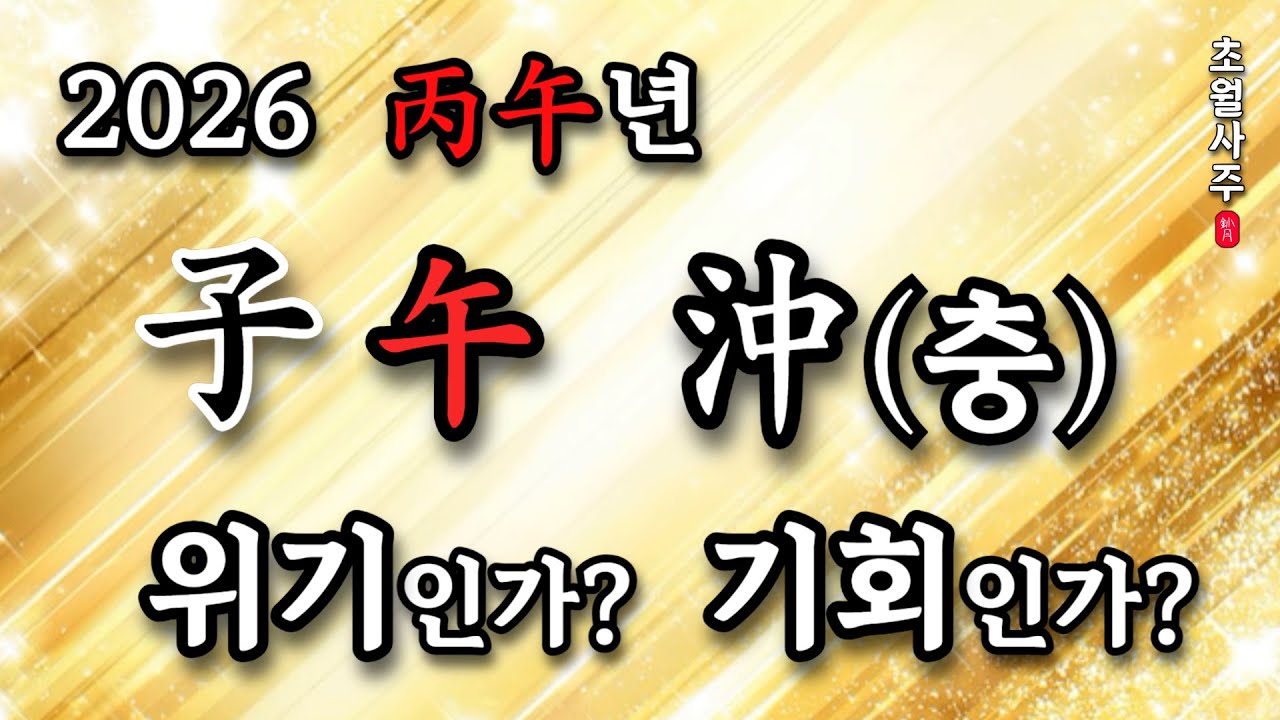 [2026년 운세] 子午沖(자오충)은 위기인가? 기회인가? - 비우지 않으면 채울 수 없다