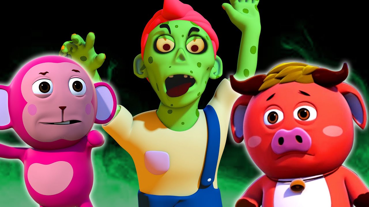 Zombie Apocalypse on Haunted Town - Halloween Rhymes for Children | ABC Learning Club