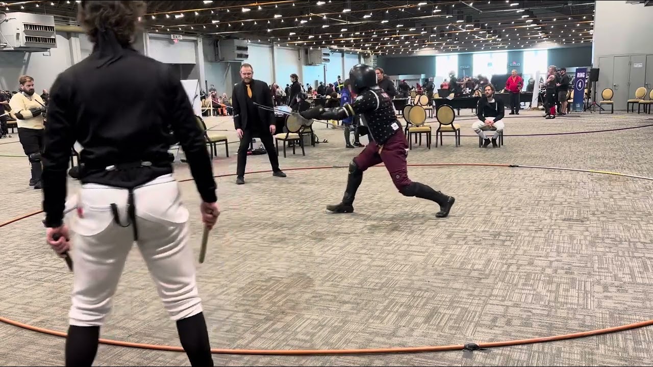 Chandler Brown vs Derek Wise, rapier and dagger Tier A, Socal Swordfight 2025, pools and elims