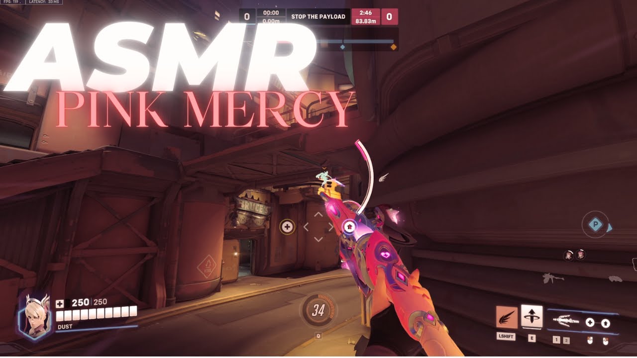 Mercy ASMR In The Rain🌧️ Relaxing Overwatch Gameplay w/ Whispering, Keyboard Sounds