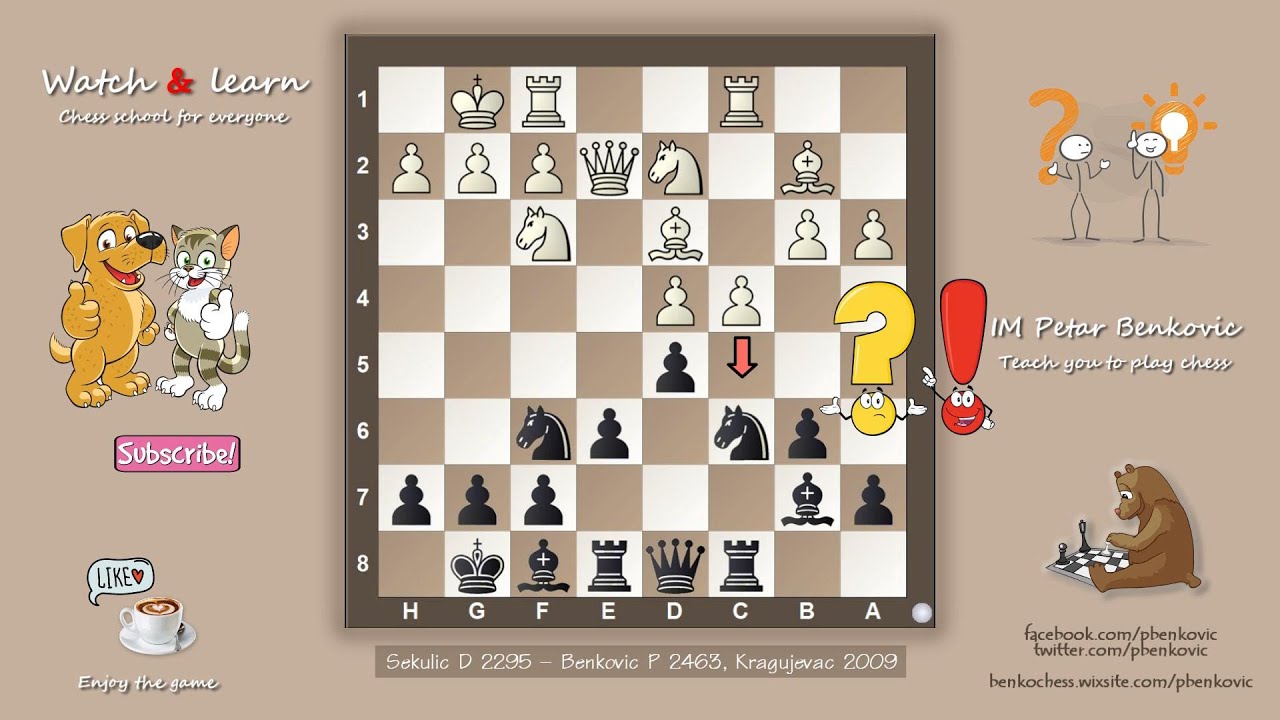 Sekulic Dusan vs Benkovic Petar, Kragujevac 2009 | Pushing central pawns