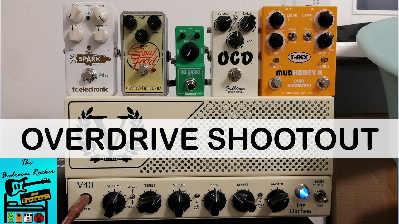 Overdrive Shootout - Spark Booster, EHX Soul Food, TS mini, OCD, Mudhoney