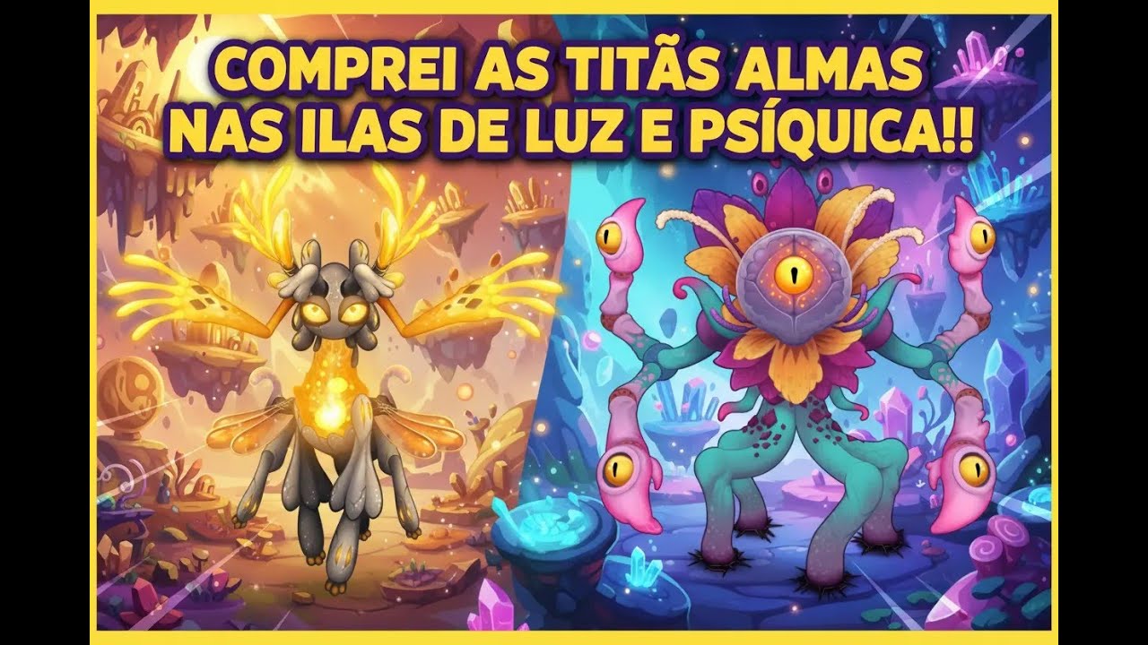 Comprei As Titãns Almas Nas Ilhas De Luz E Psíquica!!! My Singning Monsters  Parte 7