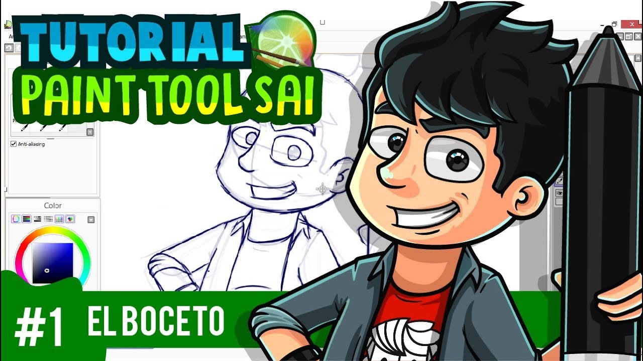 Tutorial Paint Tool Sai - Illustrator ( EL BOCETO ) Parte 1