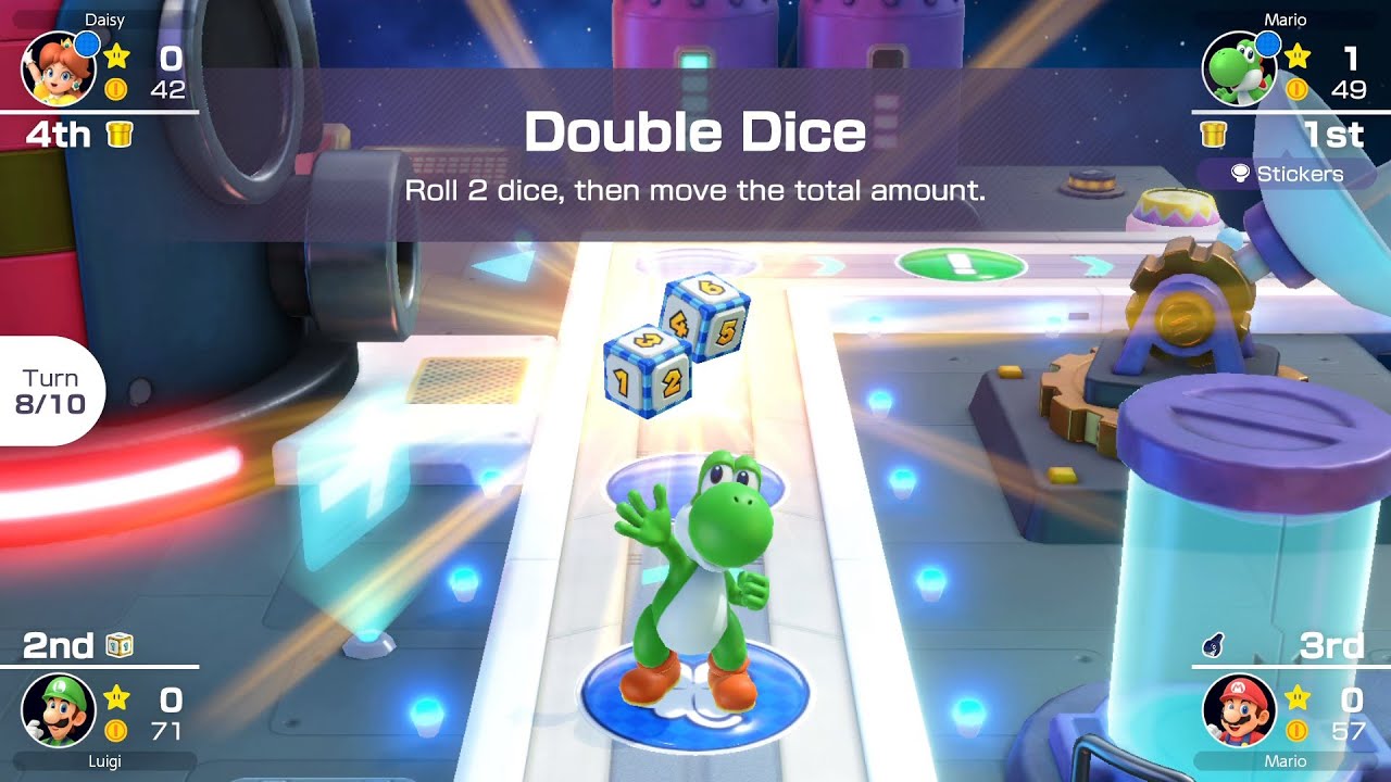 Mario Party Superstars Space Land Yoshi Vs Daisy Vs Luigi Vs Mario