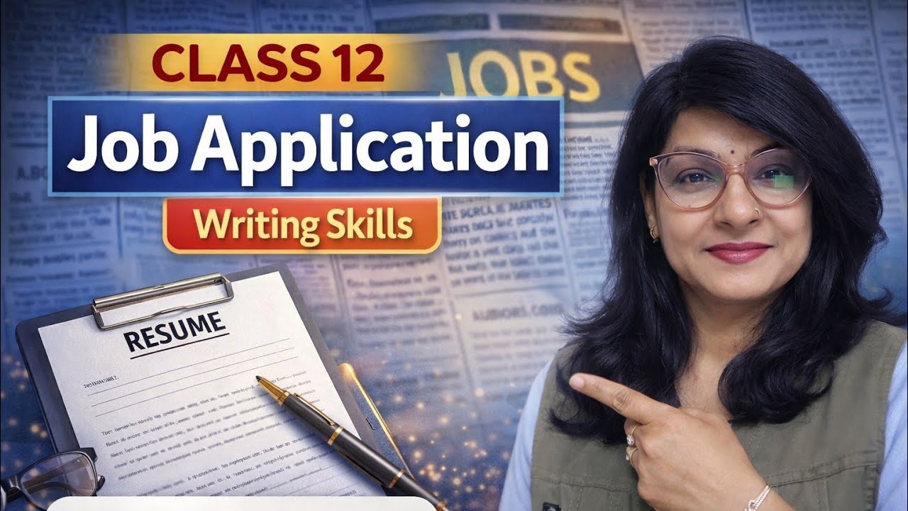 Job Application Format Class 12 CBSE | Writing Section Explained by Meenakshi Sharma 