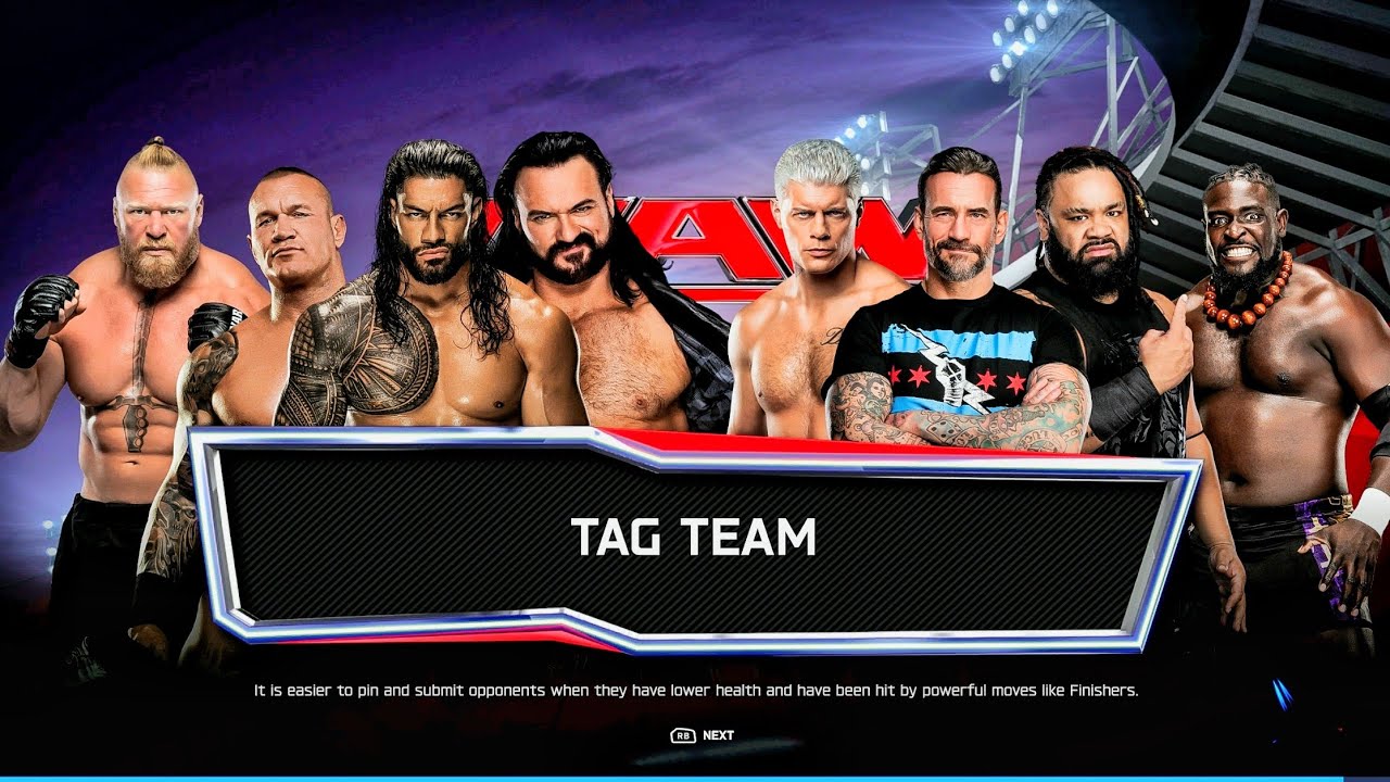 Team Heel Vs Team Face ( Reigns, Orton, Lesnar & Drew Vs Punk, CODY, Jacob & Oba Femi )  | WWE 2K26