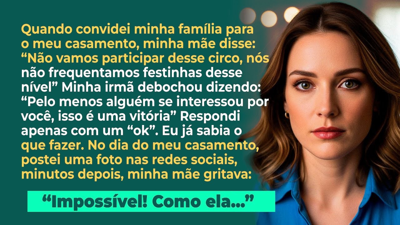 'Não frequentamos festinhas desse nível' Disse minha mãe sobre meu casamento, então postei uma foto
